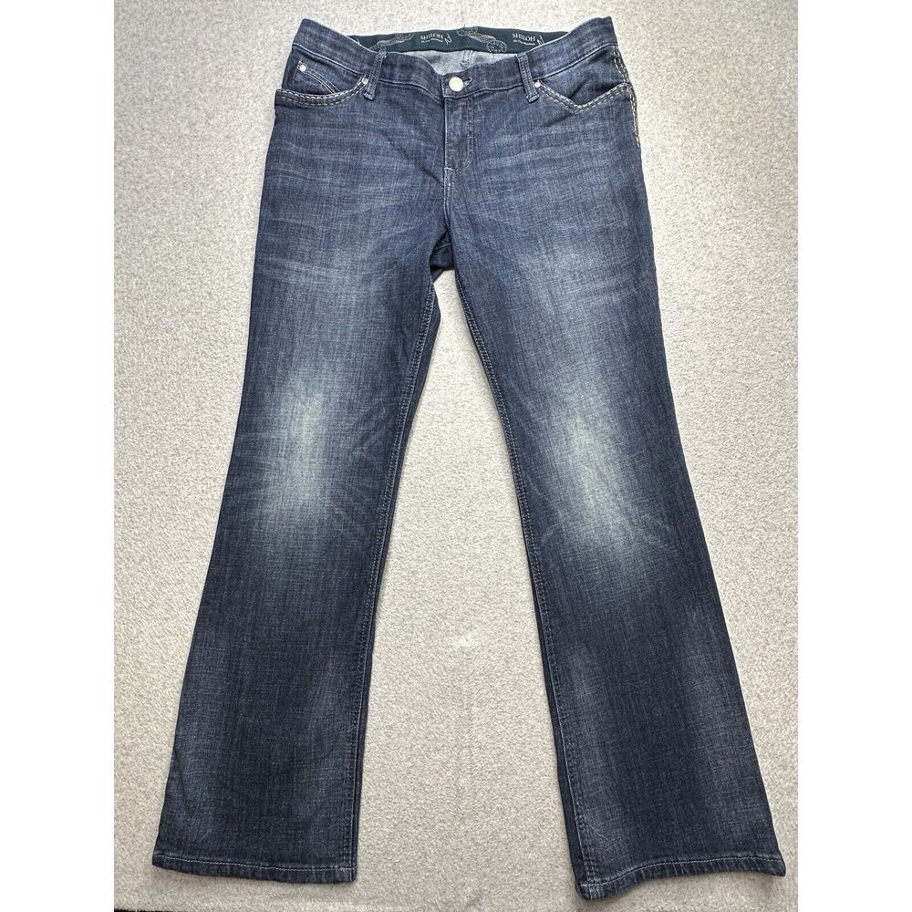 Wrangler Shiloh Jeans Womens 13/14x32 Blue Denim Bootcut Ultimate Riding Ladies